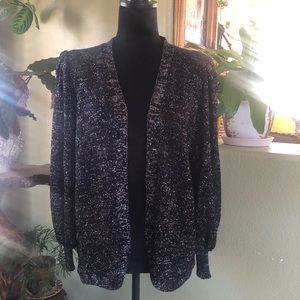VTG Black Silver Metallic Cardigan